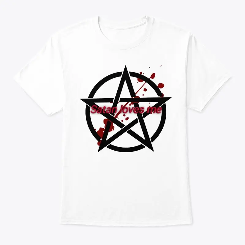 T-shirt with a pentagram. Gothic